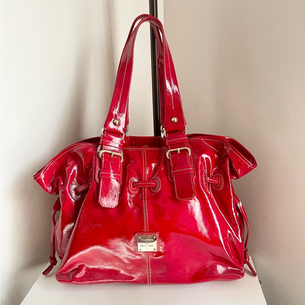 💋DOONEY & BOURKE, Red Patton leather Bag - 15” x 15”